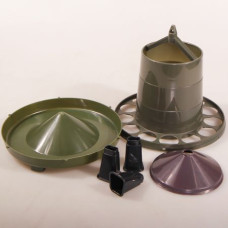 Кормушка бункерная Gaun Eco Recycled 2 кг с решеткой с круглыми отверстиями на ножках