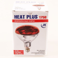 Лампа инфракрасная JK Lighting 175 Bт E27 BR125 закаленное стекло красная