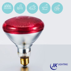 Лампа инфракрасная JK Lighting 100 Bт E27 PAR38 прессованное стекло красная