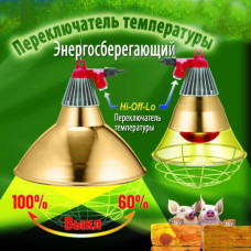Рефлектор InterHeat светильник 250 Вт для ИК ламп металл, шнур 2,5 м