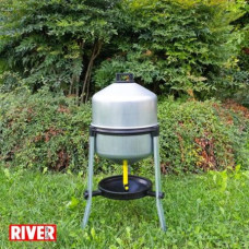 Поилка River сифонная 22 л для крупных птиц оцинкованная сталь